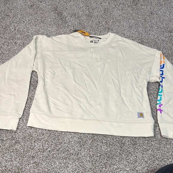 CARHARTT Women's TENCEL Fiber Series Loose Fit Sleeve Graphic Sweatshirt Size M - Picture 4 of 10